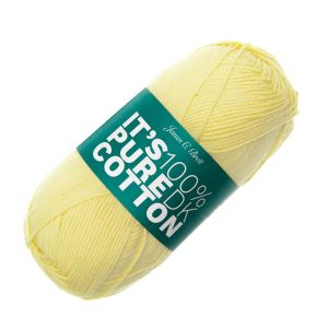 Yarn James C Brett It´s 100% Pure Cotton / IC02 Yellow