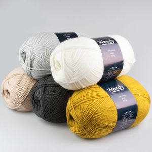 Yarn Wendy with wool aran 400 g / Different shades
