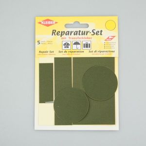 Repair set with transfer adhesive / Olive green