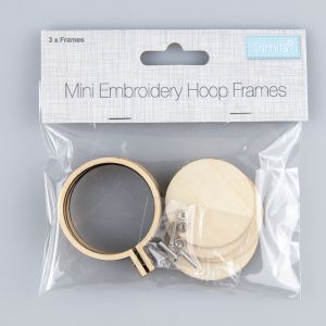 Small wooden embroidery hoop / Round / 3 pcs per package