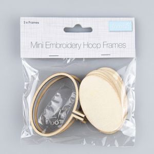 Small wooden embroidery hoop / Oval (portrait) / 3 pcs per package
