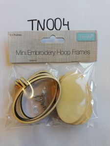 Small wooden embroidery hoop / Oval (landscape) / 3 pcs per package