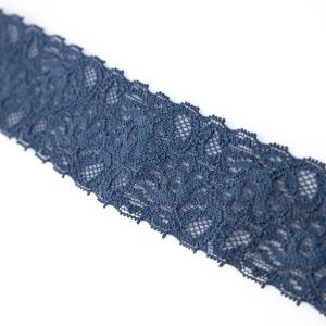 Stretch lace 40 mm / Dark Blue