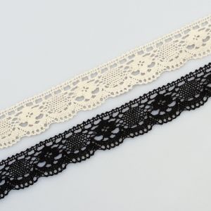 Cotton lace with one edge / Different shades