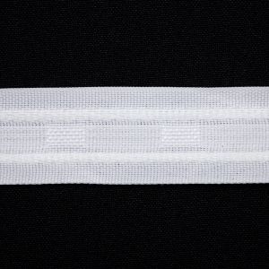 Curtain tape 25 mm / Shortening 1:2 / Gathered top edge