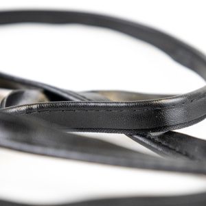 Faux leather piping cord 10 mm / Black
