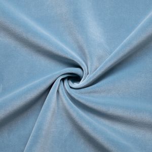 Cotton Curtain Velvet / Light blue