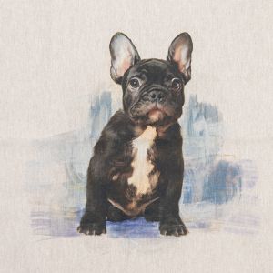 Decorative cotton fabric coupon / Bulldog