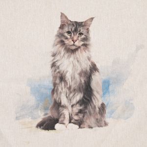 Decorative cotton fabric coupon / Cat