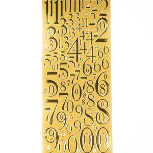 Outline stickers / Numbers / Gold