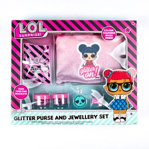 LOL / Glitter purse and jewellery set