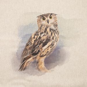 Decorative cotton fabric coupon / Owl