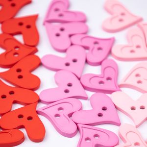Button / Valentine Hearts 3 / Different shades