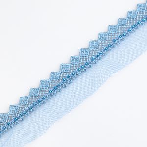Guipure lace with Pearls 20 mm / Azul