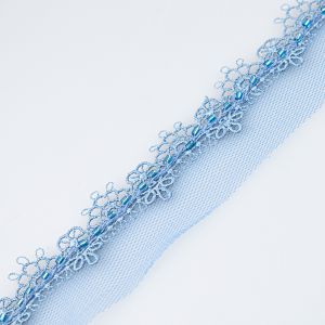Guipure lace with pearls / Azul