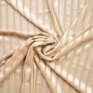 Striped velvet / Light beige