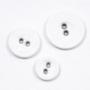 Fabric covered button / Different sizes / White