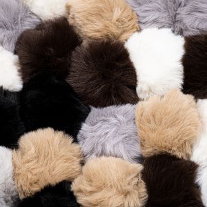 Faux fur hat poms 8 cm / Different shades