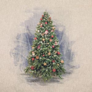 Decorative cotton fabric coupon / Christmas tree