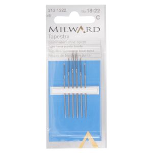 Milward Embroydery Needles Tapestry 18-22 6pc