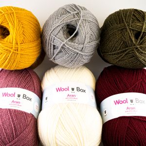 Yarn WoolBox Aran with 25% Wool 400g / Different shades