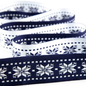 Ornamental ribbon 48 mm / Blue-White