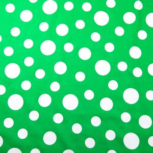 Dotted cotton fabric / Green