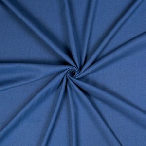 Linen and cotton blend fabric / Dark blue