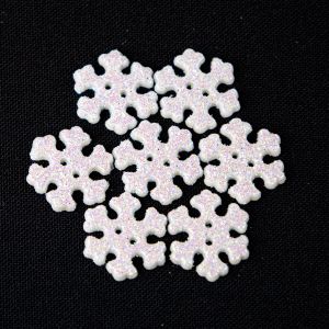 Buttons / Frosted snowflake / 18 mm