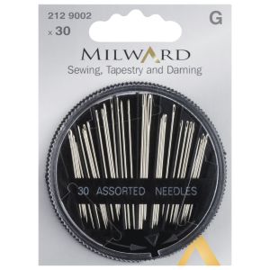 Milward Hand Needles set in plastic box 30pc
