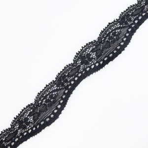 Stretch lace 30 mm / Black
