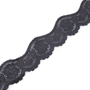 Stretch lace 35 mm / Black