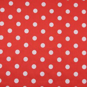Printed cotton / Red with white spots
