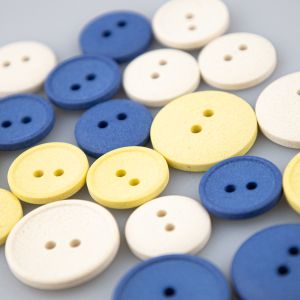 Recycled cotton fibre button / 2 Sizes / Different shades