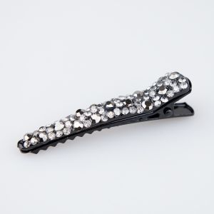 Hair slide / Black with crystals
