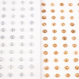 Self-adhesive gem stones / 4 mm x 112 pcs / Different Shades