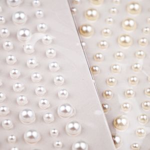 Adhesive Pearls 3-6 mm x 136 pcs / Different Shades