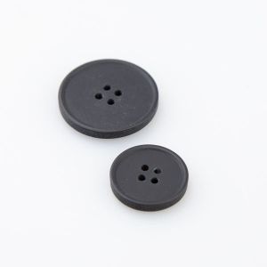 Round button with border / Different sizes / Black matt
