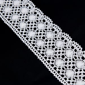 Cotton lace 75 mm / White