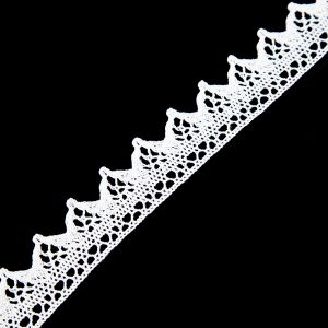 Cotton lace 30 mm / White