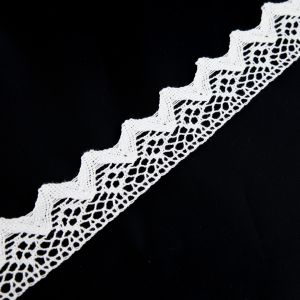 Cotton lace 40 mm / White