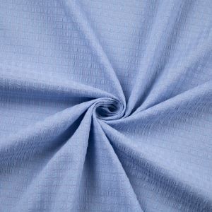 Cotton fabric with crinkle effect / Blue