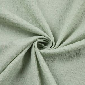 Cotton fabric with crinkle effect / Lt green