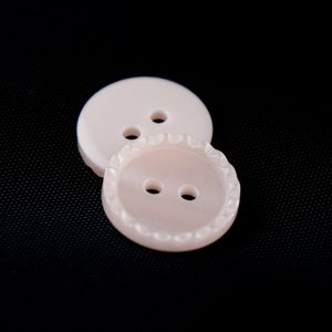 Round button with border 15 mm / Light pink
