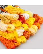 Embroidery floss / White-yellow-orange / Different shades