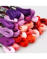 Embroidery floss / Pink-red-violet / Different shades