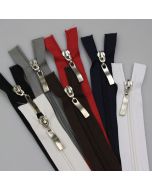 5 mm open-ended zipper with two sliders 65 cm / Different shades