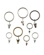 Metal curtain ring with a clamp / Different shades / Different sizes