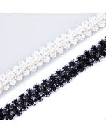 Decorative ribbon with pearls / Different shades