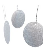 Glitter gift tags / Silver
